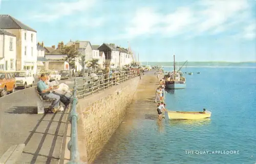 BR66975 the quay appledore ship bateaux uk 14x9cm
