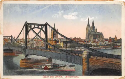 BG33147 koln am rhein angebrücke germany ship bateaux