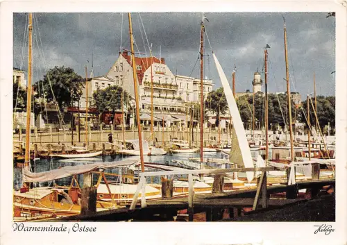 BG112 warnemunde ostsee der jachthafen Schiff Bateaux CPSM 14x9,5cm Germany