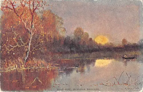 BR67769 Mondaufgang Burnham Beecres Postkarte UK
