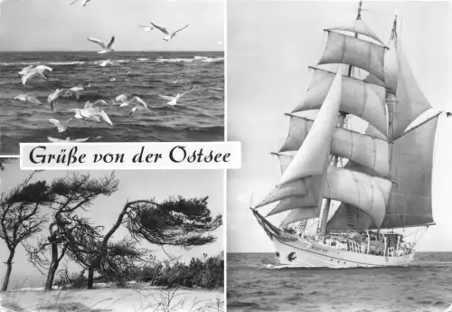BG33082 Grusse von der Ostsee Segelschiff Deutschland Schiff Bateaux