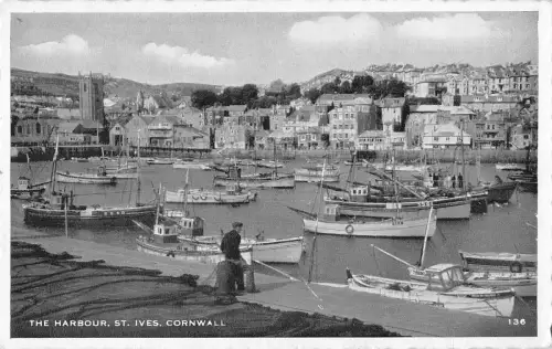 uk16076 the harbour st ives cornwall real photo uk
