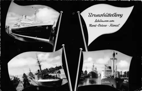 BG8039 brunsbuttelkoog schleusen am nord ostsee kanal ship germany CPSM 14x9cm