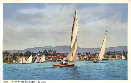 BR28360 Nyon et es montagnes du jura ship bateaux switzeland