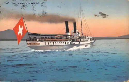 Lot105 Schweiz Lac Leman Schiff Le Winkelried Dämpfer Dampfschiff