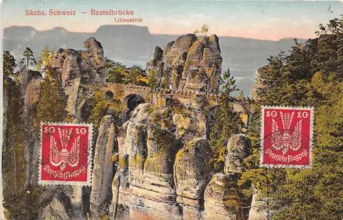 BC62214 Sachs Schweiz Bastei Brücke Lilienstein germany