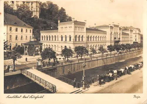 B108082 tschechisches Karlsbader Kurhaus Casino Brücke Echtfoto UK