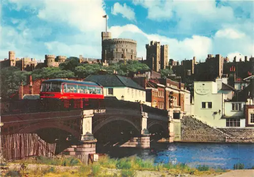 uk50646 bridge and castle windsor real photo uk
