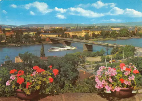 B108464 Deutschland Koblenz am Rhein Bruecke Flussbrücke Panorama Echtfoto UK