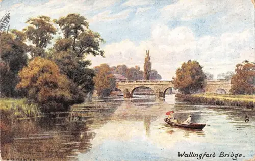 uk2177 wallingford bridge oxfordshire real photo uk