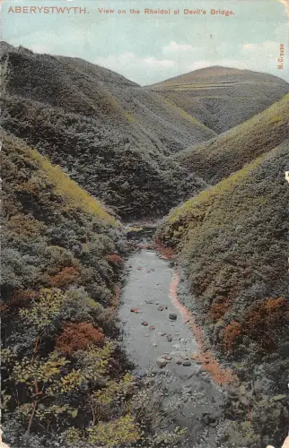 uk27711 view on the rheidolat devils bridge aberystwyth wales uk