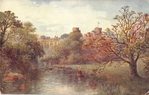 uk31519 warwick castle from the bridge uk