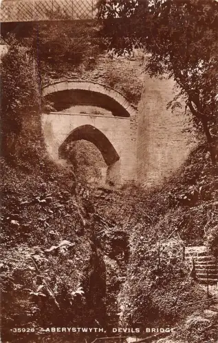 uk17916 devils bridge aberystwyth wales real photo uk