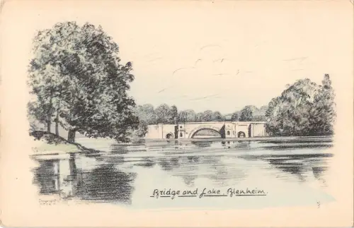 uk19909 bridge and lake blenheim uk