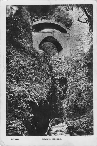 uk17587 devils bridge wales real photo uk