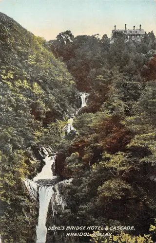 uk25435 devils bridge hotel and cascade rheidol valley wales uk