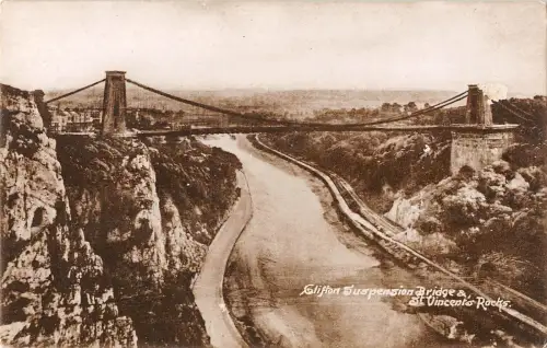 uk21079 clifton suspension bridge st vincents rocks real photo uk