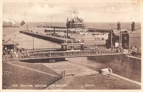 uk27812 swing bridge loweroft real photo uk