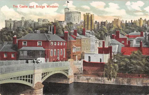 uk22780 castle and bridge windsor real photo uk