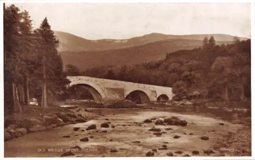 uk12815 old bridge of dee deeside wales real photo uk