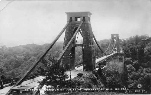 uk29358 Clifton Hängebrücke vom Observatory Hill Echtfoto UK