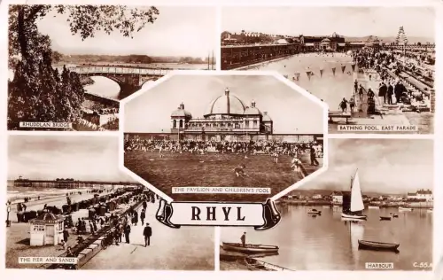 BR101461 Rhyl Rhuddlan Brücke Badebecken Ostparade Wales