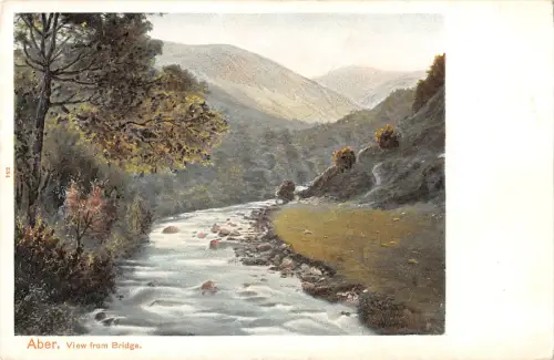 uk15958 view fron bridge aber wales uk