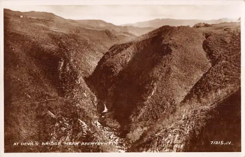 uk12320 devils bridge near aberystwyth real photo uk