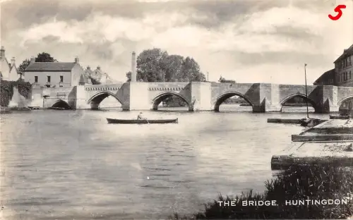 uk13985 the bridge huntingdon real photo uk