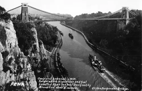 uk29365 clifton hängebrücke echtfoto uk bristol