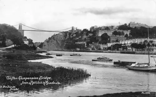 uk29364 Clifton Hängebrücke von Ashton Meadows Echtfoto UK Bristol