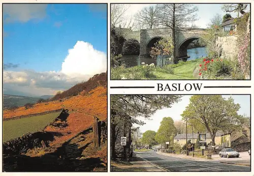 BR83096 baslow edge the bridge river derwent uk