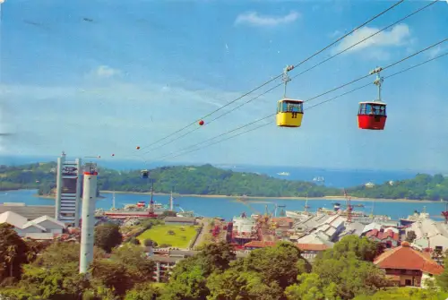 BR30880 Seilbahnen von Mt Faber nach Sentosa Singapore