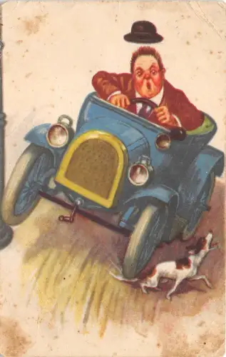 B9752 Voitures Autos Kurse Oldtimer Belle Illustration Unfall Chien Hund