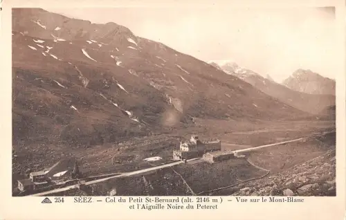 BF10444 seez col du petit st bernard vue sur le mont bla france Frankreich