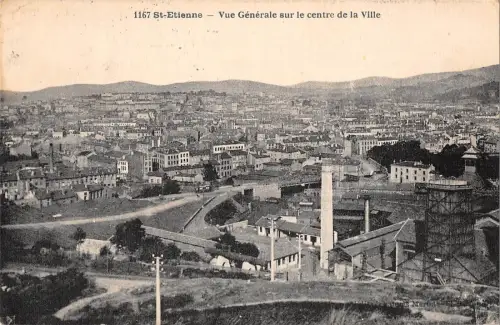 BF6455 st etienne vue generale sur le centre de la vill france Frankreich