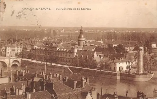 BF4952 chalon sur saone vue generale de st laurent france