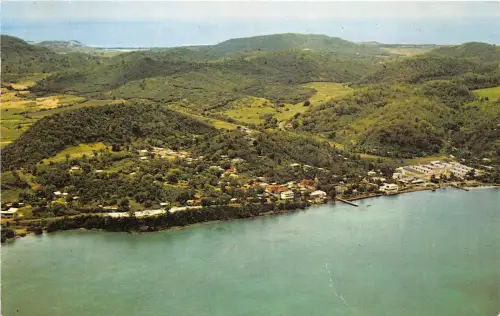 BR3488 Vue aeriene St Anne village Martinique caribbean