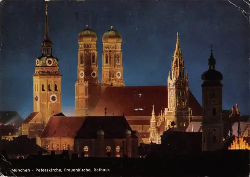 BT15385 München Peterskirche Frauenkirche Rathaus Germany