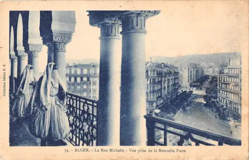BF8938 la rue michelet alger vue prise de la nouvelle algeria Algerien