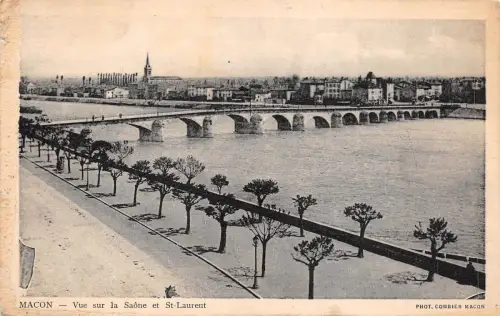 BF4621 macon vue sur la saone et st laurent france