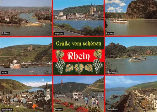 BT14417 Grusse vom schönen Rhein koblenz kaub Bingen loreley Germany