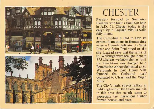 BR83508 chester the corss and the rows the cathedral uk