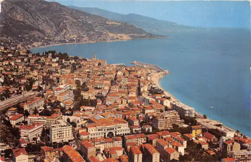 BR27485 Menton vue aerienne su rla ville france
