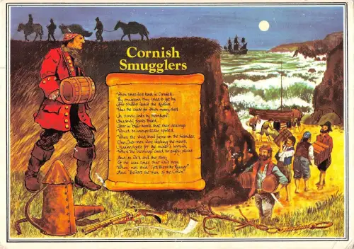 BR82445 Cornish Schmugglers Postkarte UK