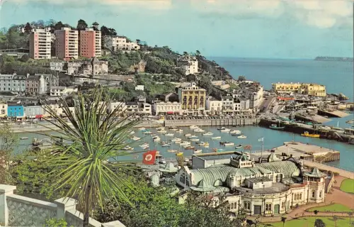 B104040 inner harbour and vane hill torquay devon uk