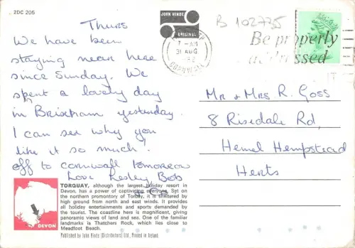 B102735 torquay devon uk