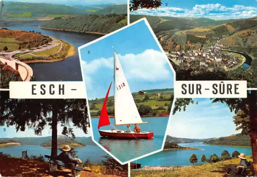 B108743 France Ech sur Sure Barrage et Lac, Point de Vue au lac