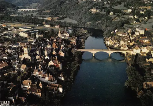 BR54611 Pont sur la dordogne et vue generale Argentat france