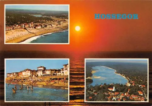 BT7812 Hossegor vue generale la plage le lac marin France